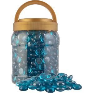 imagePure Garden 50LG1383 Light Blue 10lb Fire Pit Glass RocksLight Blue