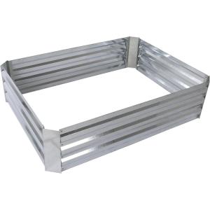 imagePure Garden Galvanized Raised Garden Bed  1425 L x 135 W x 55 H Raised Garden Beds Outdoor Square Planter Box Kit for Flowers Vegetables Fruits or Herbs  Raised Bed Garden Planters