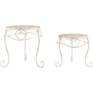 imagePure Garden Plant Stand Indoor or Outdoor Folding Wrought Iron Metal Home and Garden DisplayWhite
