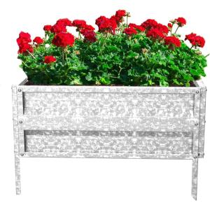 imagePure Garden Raised Garden Bed Plant Holder Kit with Adjustable Galvanized Iron for Growing Flowers Vegetables Herbs