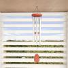 imageMetal and Wood Wind Chimes  28Inch Tuned Metal Chimes  Soothing Tones for Garden Patio Porch or Outdoor Decor by Pure Garden Silver Finish
