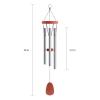 imageMetal and Wood Wind Chimes  28Inch Tuned Metal Chimes  Soothing Tones for Garden Patio Porch or Outdoor Decor by Pure Garden Silver Finish