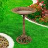 imagePure Garden 50LG1074 Weather Resistant Birdbath with Vintage Resin Bird Bath with Antique DesignBronzeBronze