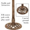 imagePure Garden 50LG1074 Weather Resistant Birdbath with Vintage Resin Bird Bath with Antique DesignBronzeBronze
