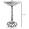 imagePure Garden 50LG1074 Weather Resistant Birdbath with Vintage Resin Bird Bath with Antique DesignBronzeGray