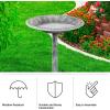 imagePure Garden 50LG1074 Weather Resistant Birdbath with Vintage Resin Bird Bath with Antique DesignBronzeGray