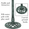 imagePure Garden 50LG1074 Weather Resistant Birdbath with Vintage Resin Bird Bath with Antique DesignBronzeGreen