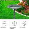 imagePure Garden 50LG1074 Weather Resistant Birdbath with Vintage Resin Bird Bath with Antique DesignBronzePatina Green