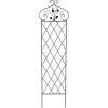 imagePure Garden 50LG5079 Antique White Garden Trellisfor Climbing PlantsBlack