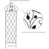 imagePure Garden 50LG5079 Antique White Garden Trellisfor Climbing PlantsBlack