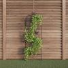 imagePure Garden 50LG5079 Antique White Garden Trellisfor Climbing PlantsBlack