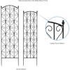 imagePure Garden 50LG5082 Black Garden Trellisfor Climbing PlantsScroll Pattern