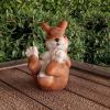 imagePure Garden Bunny Rabbit StatueResin Animal Figurine for Outdoor Lawn and Garden DcorGreat for Flower Beds Fairy Gardens Backyards and MoreRabbit