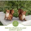 imagePure Garden Bunny Rabbit StatueResin Animal Figurine for Outdoor Lawn and Garden DcorGreat for Flower Beds Fairy Gardens Backyards and MoreSquirrel