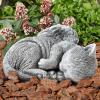 imagePure Garden Cat Memorial Stone  Peaceful Sleeping Kitten Angel Statue for Garden Remembrance Grave Marker and Loss  Pet Sympathy Gift GraySleeping Angel Cat
