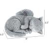 imagePure Garden Cat Memorial Stone  Peaceful Sleeping Kitten Angel Statue for Garden Remembrance Grave Marker and Loss  Pet Sympathy Gift GraySleeping Angel Cat