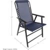 imagePure Garden Folding Camping Chairs  Set of 2 Lawn Chairs with Textilene Fabric and Bungee Suspension  Portable Lounge Seats for Adults NavyNavy