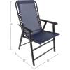 imagePure Garden Folding Camping Chairs  Set of 2 Lawn Chairs with Textilene Fabric and Bungee Suspension  Portable Lounge Seats for Adults NavyNavy