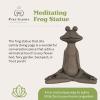 imagePure Garden Meditating Frog Lawn and Garden Dcor Bronze