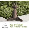 imagePure Garden Meditating Frog Lawn and Garden Dcor Bronze