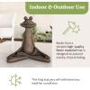 imagePure Garden Meditating Frog Lawn and Garden Dcor Bronze