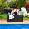 imagePure Garden Outdoor Storage Box  50 Gallon Deck Box for Pool Accessories or Patio Furniture Cushions  Deck Boxes Outdoor Waterproof FadeResistant Package Delivery Boxes for Outside CoffeeBLACK