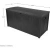 imagePure Garden Outdoor Storage Box  50 Gallon Deck Box for Pool Accessories or Patio Furniture Cushions  Deck Boxes Outdoor Waterproof FadeResistant Package Delivery Boxes for Outside CoffeeBLACK
