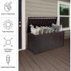 imagePure Garden Outdoor Storage Box  50 Gallon Deck Box for Pool Accessories or Patio Furniture Cushions  Deck Boxes Outdoor Waterproof FadeResistant Package Delivery Boxes for Outside CoffeeBROWN
