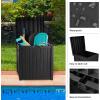 imagePure Garden Outdoor Storage Box  50 Gallon Deck Box for Pool Accessories or Patio Furniture Cushions  Deck Boxes Outdoor Waterproof FadeResistant Package Delivery Boxes for Outside CoffeeBLACK