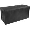 imagePure Garden Outdoor Storage Box  50 Gallon Deck Box for Pool Accessories or Patio Furniture Cushions  Deck Boxes Outdoor Waterproof FadeResistant Package Delivery Boxes for Outside CoffeeBLACK