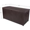 imagePure Garden Outdoor Storage Box  50 Gallon Deck Box for Pool Accessories or Patio Furniture Cushions  Deck Boxes Outdoor Waterproof FadeResistant Package Delivery Boxes for Outside CoffeeBROWN