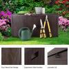 imagePure Garden Outdoor Storage Box  50 Gallon Deck Box for Pool Accessories or Patio Furniture Cushions  Deck Boxes Outdoor Waterproof FadeResistant Package Delivery Boxes for Outside CoffeeBROWN