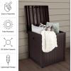 imagePure Garden Outdoor Storage Box  50 Gallon Deck Box for Pool Accessories or Patio Furniture Cushions  Deck Boxes Outdoor Waterproof FadeResistant Package Delivery Boxes for Outside CoffeeBROWN