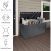 imagePure Garden Outdoor Storage Box  50 Gallon Deck Box for Pool Accessories or Patio Furniture Cushions  Deck Boxes Outdoor Waterproof FadeResistant Package Delivery Boxes for Outside CoffeeGRAY