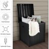 imagePure Garden Outdoor Storage Box  50 Gallon Deck Box for Pool Accessories or Patio Furniture Cushions  Deck Boxes Outdoor Waterproof FadeResistant Package Delivery Boxes for Outside CoffeeBLACK