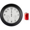 imagePure Garden Wall Clock ThermometerIndoor Outdoor Decorative 18 Quartz BatteryPowered Waterproof Clock Temperature and Hygrometer GaugeBlack