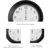 imagePure Garden Wall Clock ThermometerIndoor Outdoor Decorative 18 Quartz BatteryPowered Waterproof Clock Temperature and Hygrometer GaugeBlack