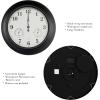 imagePure Garden Wall Clock ThermometerIndoor Outdoor Decorative 18 Quartz BatteryPowered Waterproof Clock Temperature and Hygrometer GaugeBlack