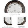 imagePure Garden Wall Clock ThermometerIndoor Outdoor Decorative 18 Quartz BatteryPowered Waterproof Clock Temperature and Hygrometer GaugeBronze