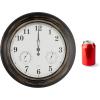 imagePure Garden Wall Clock ThermometerIndoor Outdoor Decorative 18 Quartz BatteryPowered Waterproof Clock Temperature and Hygrometer GaugeBronze