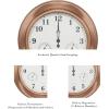 imagePure Garden Wall Clock ThermometerIndoor Outdoor Decorative 18 Quartz BatteryPowered Waterproof Clock Temperature and Hygrometer GaugeCopper