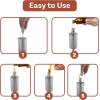 imageTable Top Torch Canister  105in Tall Stainless Steel Refillable Citronella Torches Outdoor  Tabletop Torches for Outside Patio or Deck  Oil Lamp Outdoor Lighting by Pure GardenShort Cylinder