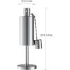 imageTable Top Torch Canister  105in Tall Stainless Steel Refillable Citronella Torches Outdoor  Tabletop Torches for Outside Patio or Deck  Oil Lamp Outdoor Lighting by Pure GardenShort Cylinder