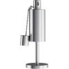 imageTable Top Torch Canister  105in Tall Stainless Steel Refillable Citronella Torches Outdoor  Tabletop Torches for Outside Patio or Deck  Oil Lamp Outdoor Lighting by Pure GardenShort Cylinder