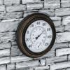 imageWall Thermometer  8Inch Decorative IndoorOutdoor Temperature and Hygrometer Gauge  for Home Patio Porch or Sunroom by Pure Garden SilverBronze