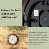 imageWall Thermometer  8Inch Decorative IndoorOutdoor Temperature and Hygrometer Gauge  for Home Patio Porch or Sunroom by Pure Garden SilverBronze