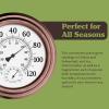 imageWall Thermometer  8Inch Decorative IndoorOutdoor Temperature and Hygrometer Gauge  for Home Patio Porch or Sunroom by Pure Garden SilverCopper