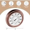 imageWall Thermometer  8Inch Decorative IndoorOutdoor Temperature and Hygrometer Gauge  for Home Patio Porch or Sunroom by Pure Garden SilverCopper