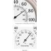 imageWall Thermometer  8Inch Decorative IndoorOutdoor Temperature and Hygrometer Gauge  for Home Patio Porch or Sunroom by Pure Garden SilverSilver