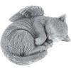 imagePure Garden Cat Memorial Stone  Peaceful Sleeping Kitten Angel Statue for Garden Remembrance Grave Marker and Loss  Pet Sympathy Gift GraySleeping Angel Cat